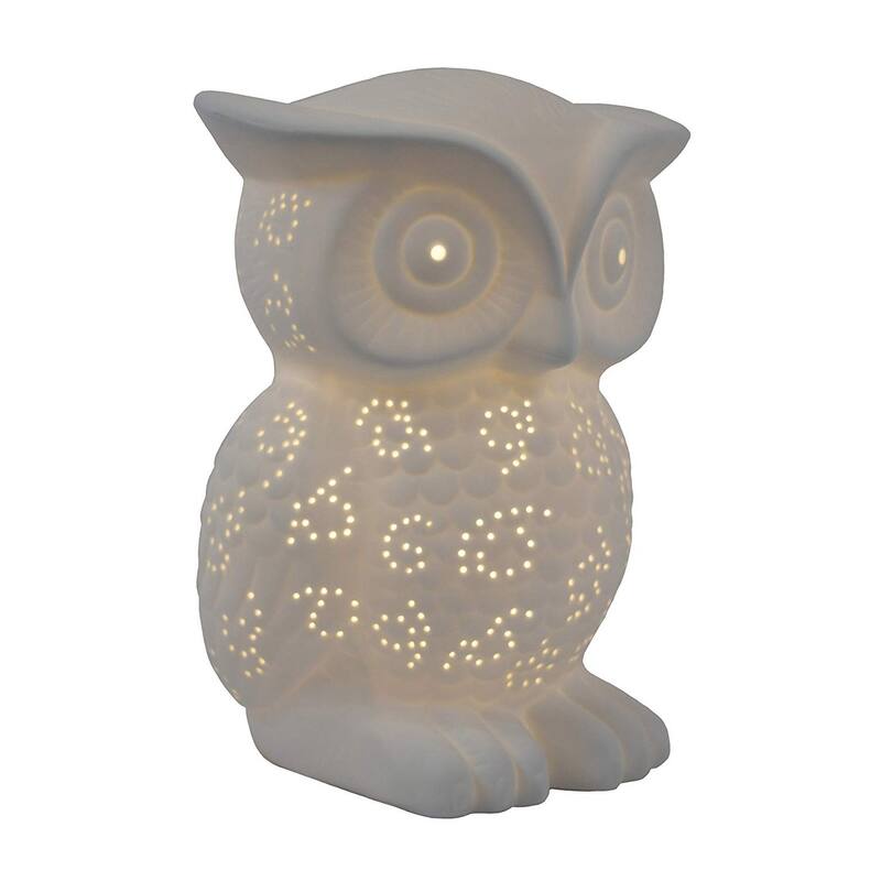 9.84 in. White Finish Table Lamp with White Shade, Sturdy Table Lamp for Living Rooms and Bedrooms