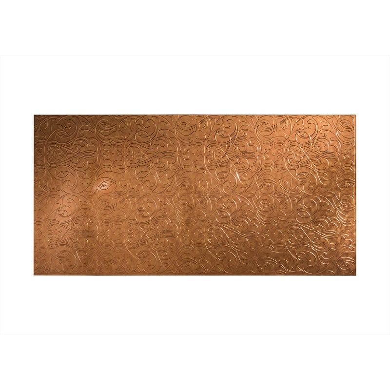 FASÄDE Damask 4-foot x 8-foot PVC Wall Panel in Antique Bronze - Gold - 4 x 8