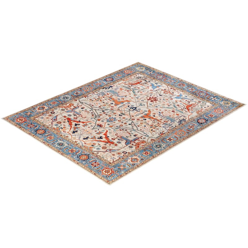 Serapi One-of-a-Kind Hand-Knotted Area Rug - Ivory - 7' 10" x 9' 11"