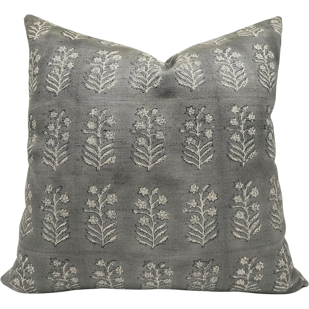Fabdivine Linen Outdoor Sofa Block print pillow Cover