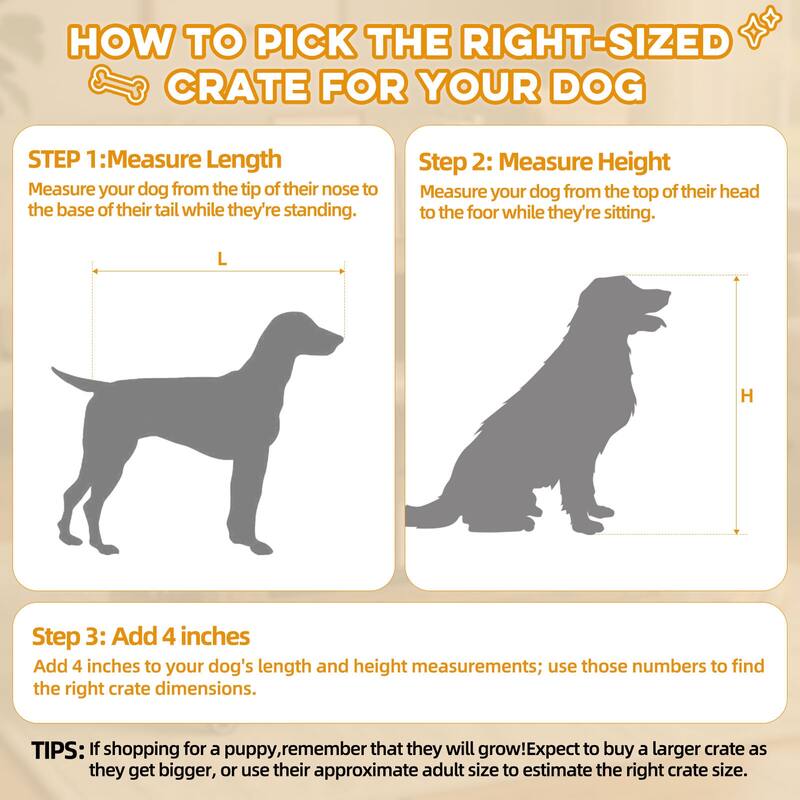 38" 2-Door Dog Crate Furniture for Medium/Large Breed