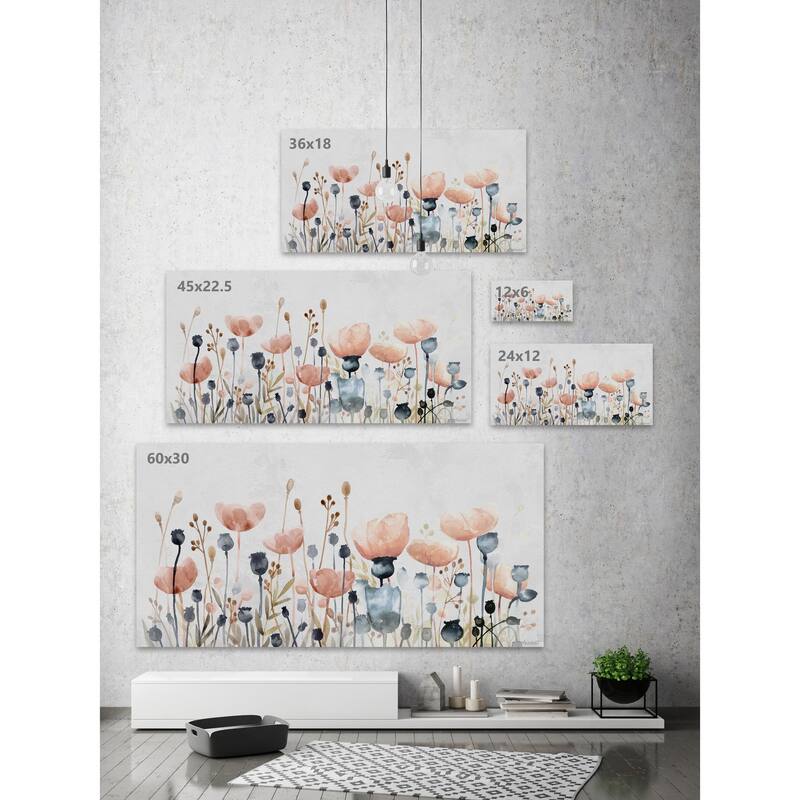'Wild Poppy Fields' Painting Print on Wrapped Canvas