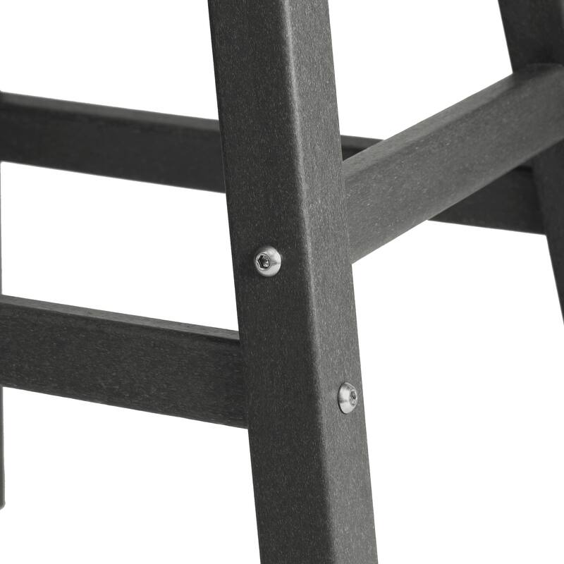 Laguna Hdpe All Weather Outdoor Patio 29" Saddle Seat Bar Stool (Set Of 3)