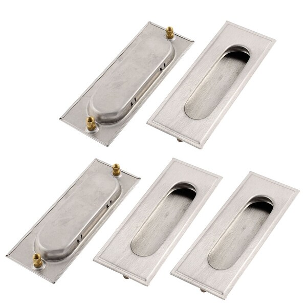 Sliding Door Cabinet Enclosure Drawer Rectangle Flush Recessed Sliding Door Cabinet Enclosure Drawer Rectangle Flush Recessed Pull Handle 5pcs