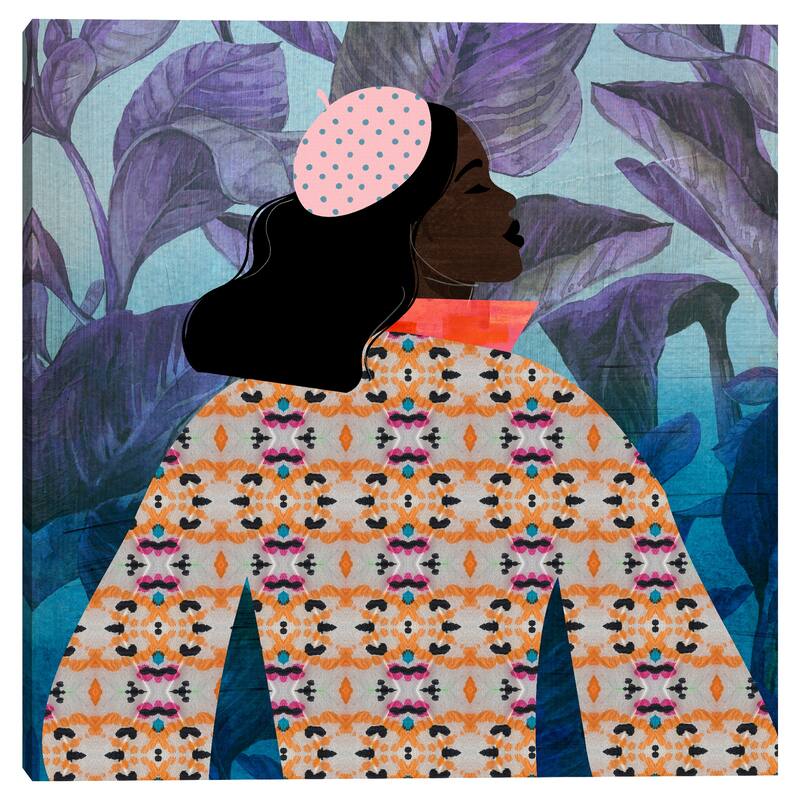 Girlie Purple Palm by Synthia SAINT JAMES Canvas Art Print