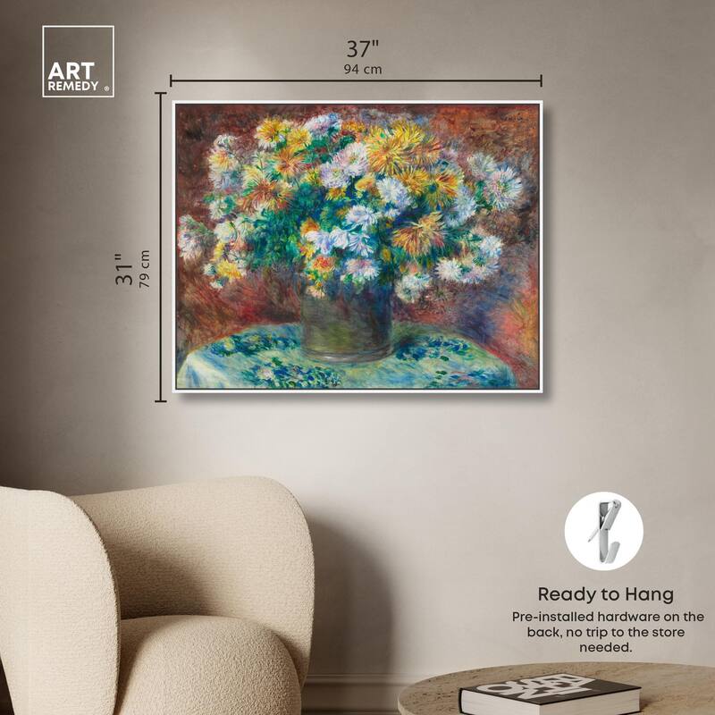 Renoir Chrysanthemum Canvas by Art Remedy