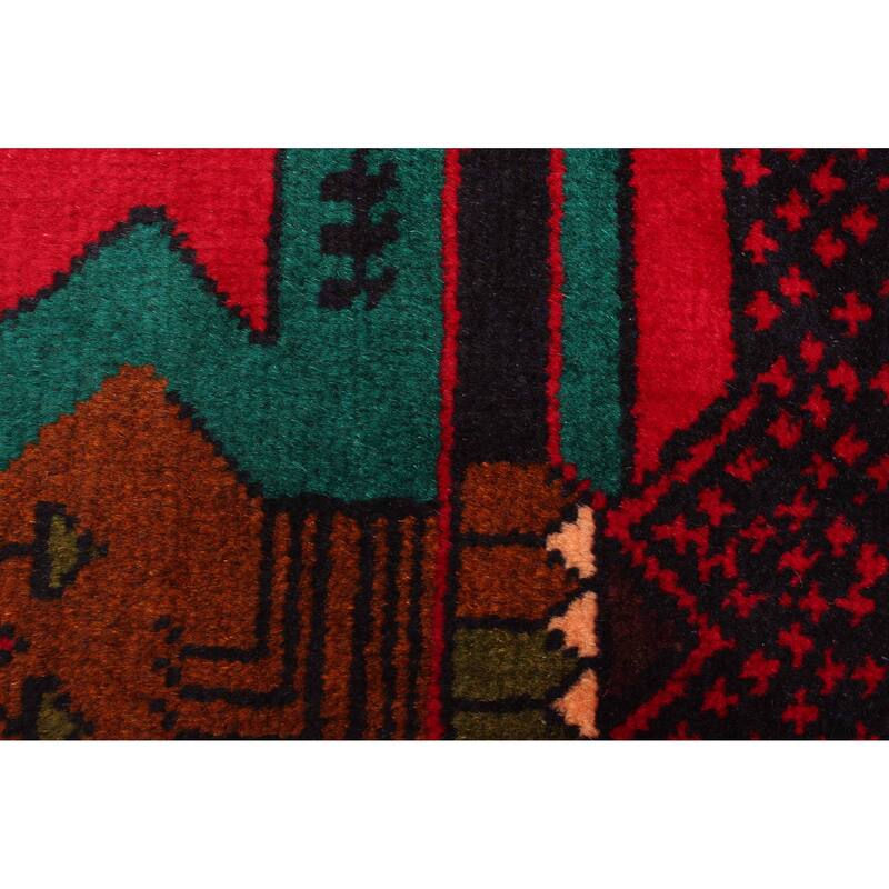 ECARPETGALLERY Hand-knotted Teimani Red Wool Rug - 2'9 x 4'9