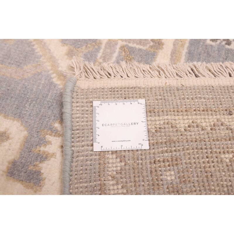 ECARPETGALLERY Hand-knotted Royal Oushak Light Denim Blue Wool Rug - 9'1 x 12'0