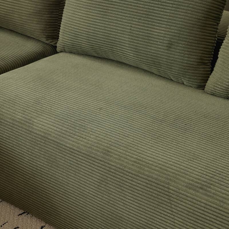 107.88" Chenille Extra-Deep Modular Cloud Sofa with 30D High-Density Foam & Spring Support