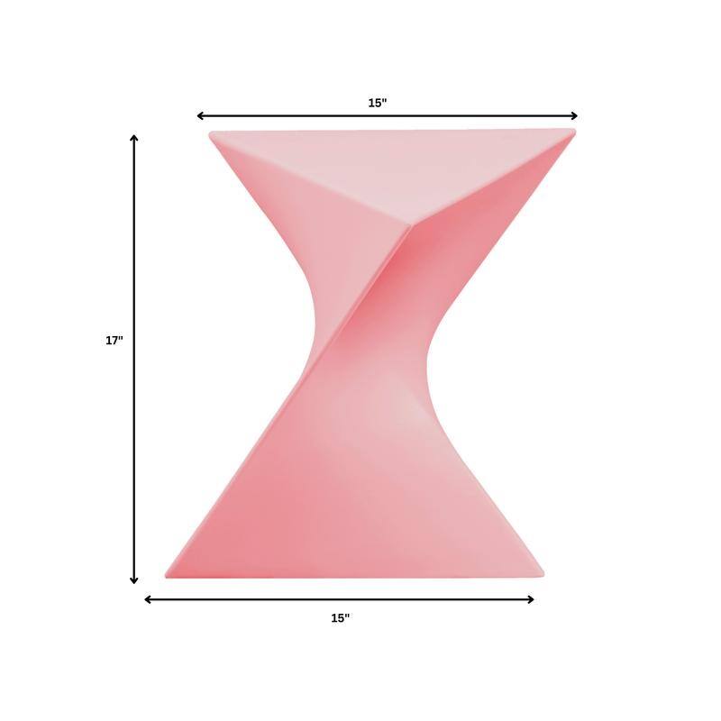 Randolph Modern Indoor Lightweight Side Table with Triangular Curved Design Accent End Table for Home Living Room or Bedroom