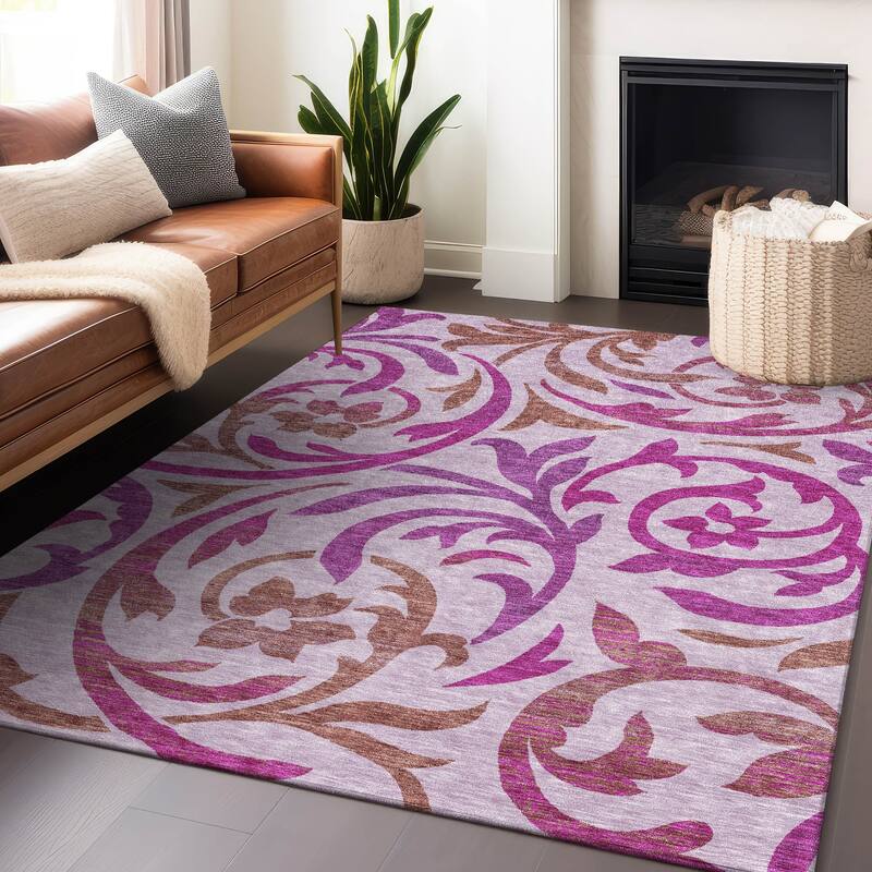 Premium Washable Super Soft Contempory Scroll Mayfield Rug