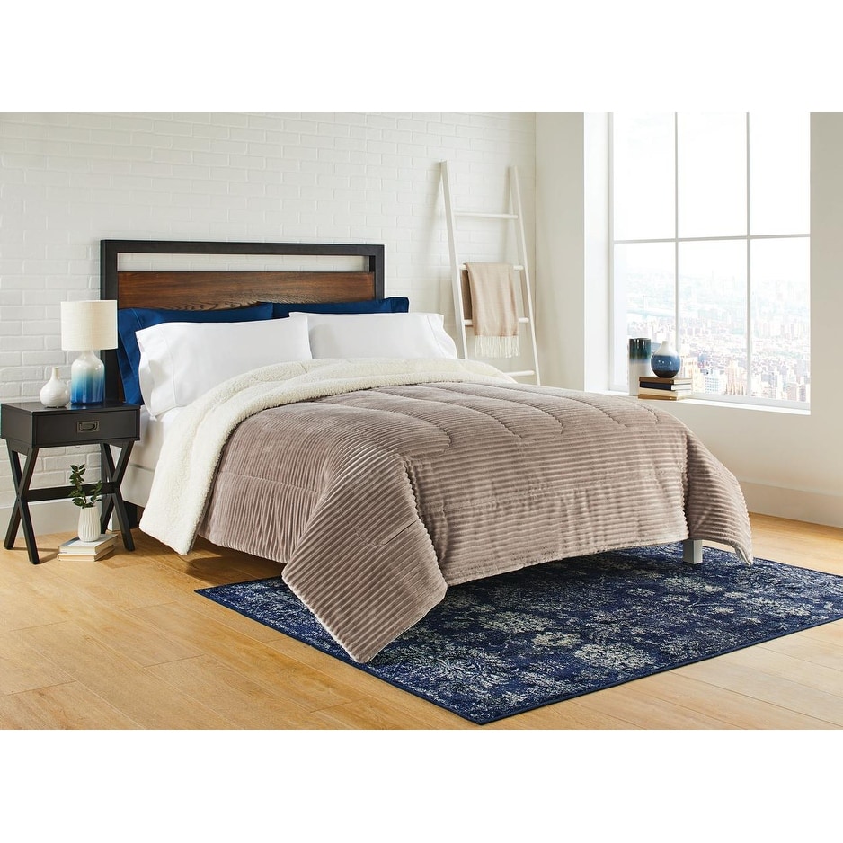 King Taupe Splash Wide Wale Comforter 1 Each On Sale Bed Bath