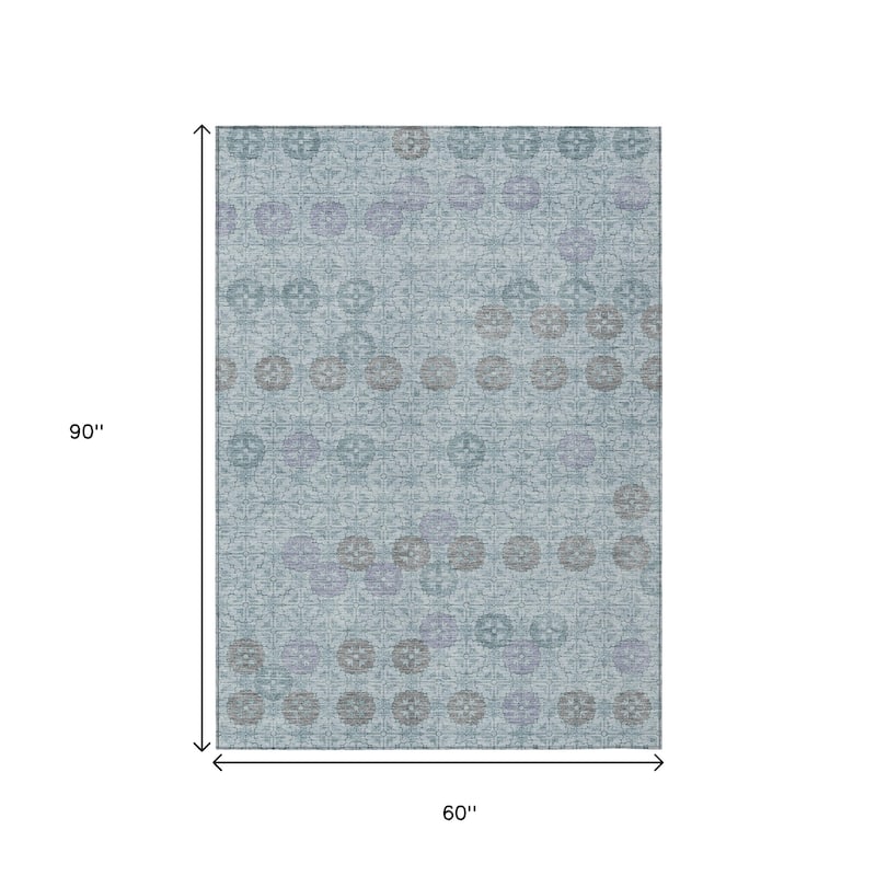 HomeRoots Geometric Transitional Rectangle Outdoor Rug