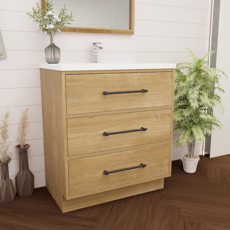 Victoria 30'' Freestanding Vanity with Reinforced Acrylic Sink - 29.5