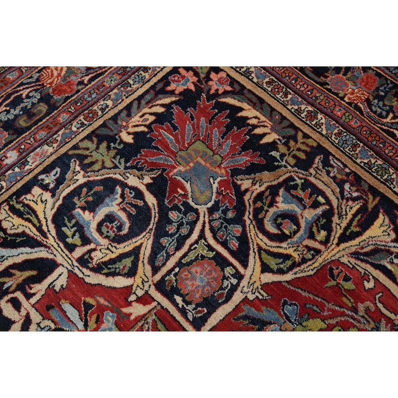 Hand Knotted Oriental 100% Wool Carpet Traditional Floral Oranges & Rust Bidjar Area Rug - 16' 10'' X 10' 6''