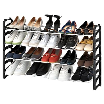 Seville Classics 20-Pair 4-Tier Expandable Stackable Shoe Rack Organizer