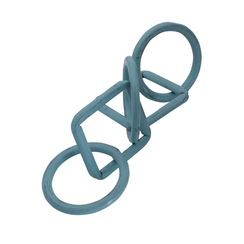 Elements Gray Circle and Square Links Tabletop Decor