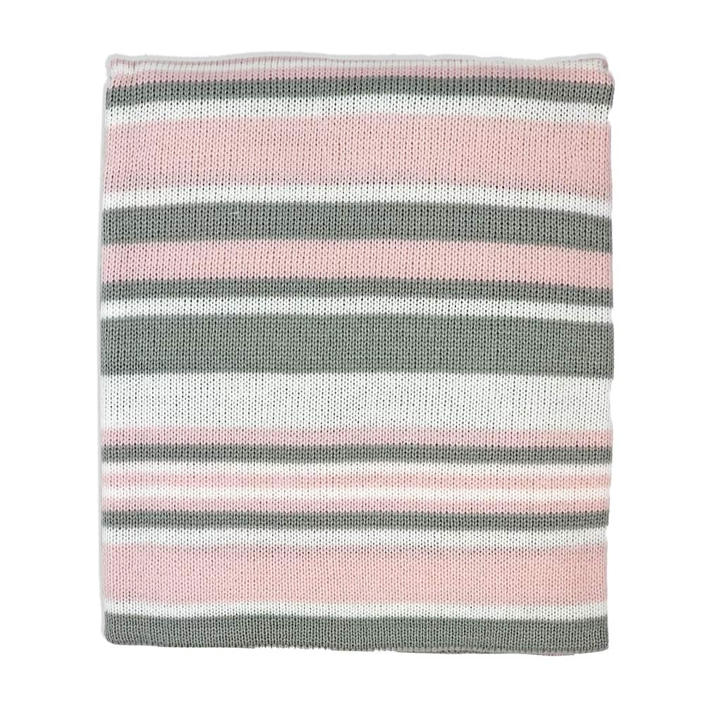 Striped Knit Baby Blanket