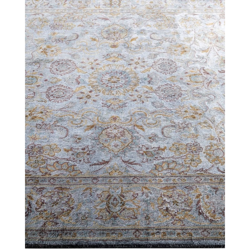 Fine Vibrance One-of-a-Kind Handmade Area Rug - Gray, 4' 2" x 6' 2" - 4' 2" x 6' 2"