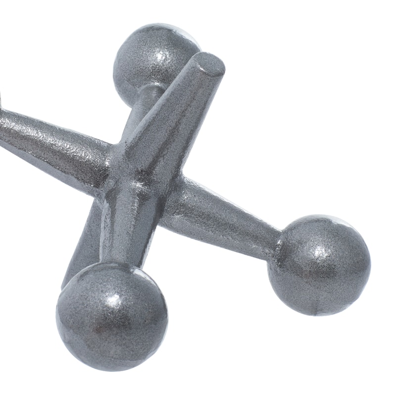 Gray Metal Jack Decorative Sculpture (Set of 3)