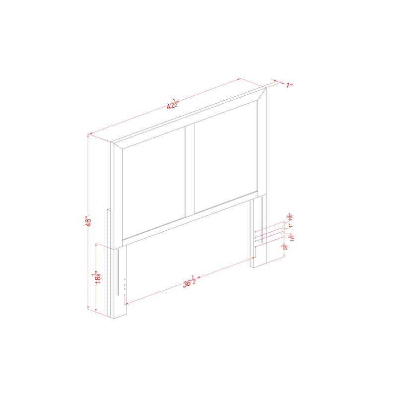 Pice Transitional Solid Wood Panel Design Headboard by Furniture of America