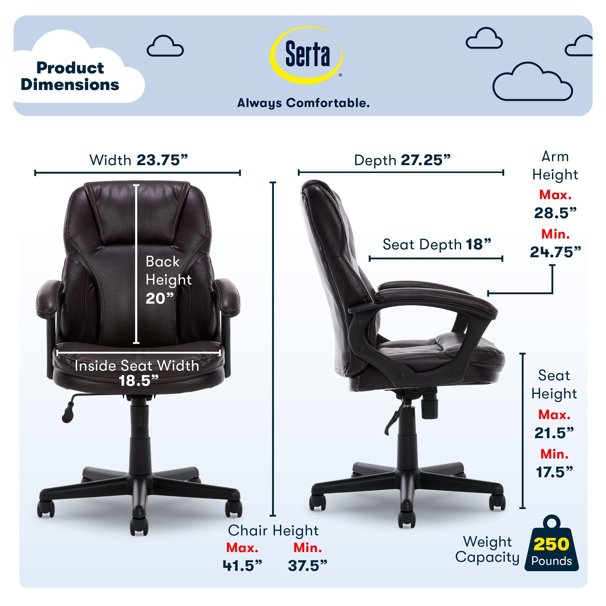 Serta manager's office store chair