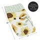 preview thumbnail 5 of 4, Sweet Jojo Designs Yellow and Green White Boho Floral Sunflower Collection Girl Changing Pad Cover - Farmhouse Watercolor Flower