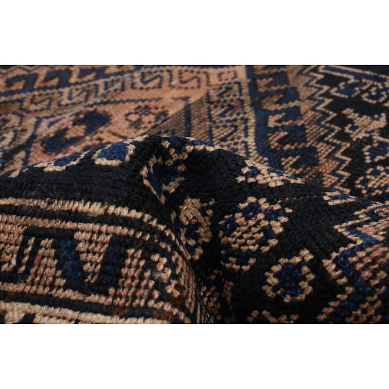 ECARPETGALLERY Hand-knotted Konya Anatolian Dark Navy Wool Rug - 3'7 x 11'0