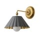 preview thumbnail 1 of 8, Maxim 18051 Primrose 11" Tall Wall Sconce Dark Grey / Gold Leaf