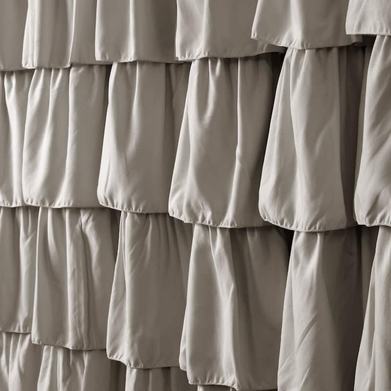 Lush Decor Ruffled Solid Color Shower Curtain
