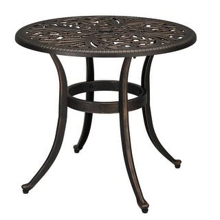 Outdoor Cast Aluminum Dining Table with Umbrella Hole