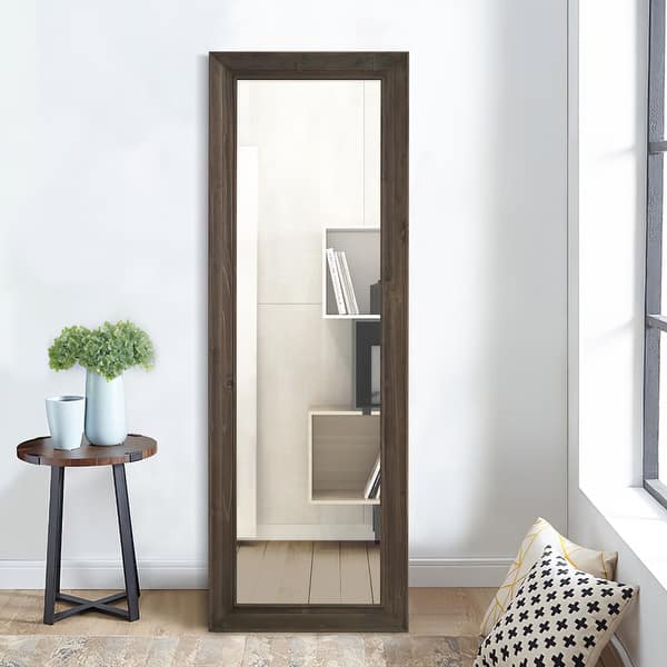 Wooden Frame Full Length Floor Mirror Freestanding Mirror Bed Bath