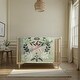 preview thumbnail 1 of 1, Cotton Knit Baby Blanket with Botanical and Animal Motifs - 40.0"L x 32.0"W x 0.25"H Botanical and Animal