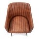 preview thumbnail 6 of 8, Allan Andrews Brown Buffalo Leather Retro Chair - 21.25"W x 30.25"H