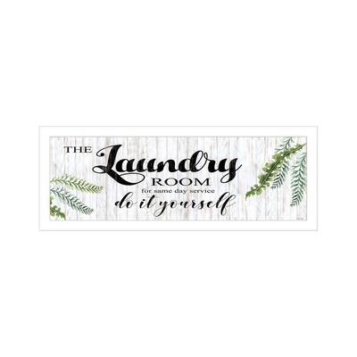 TrendyDecor4U Contemporary "The Laundry Room" Framed Print Wall Art