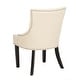 preview thumbnail 6 of 37, SAFAVIEH Loire Leather Nailhead Dining Chairs (Set of 2)