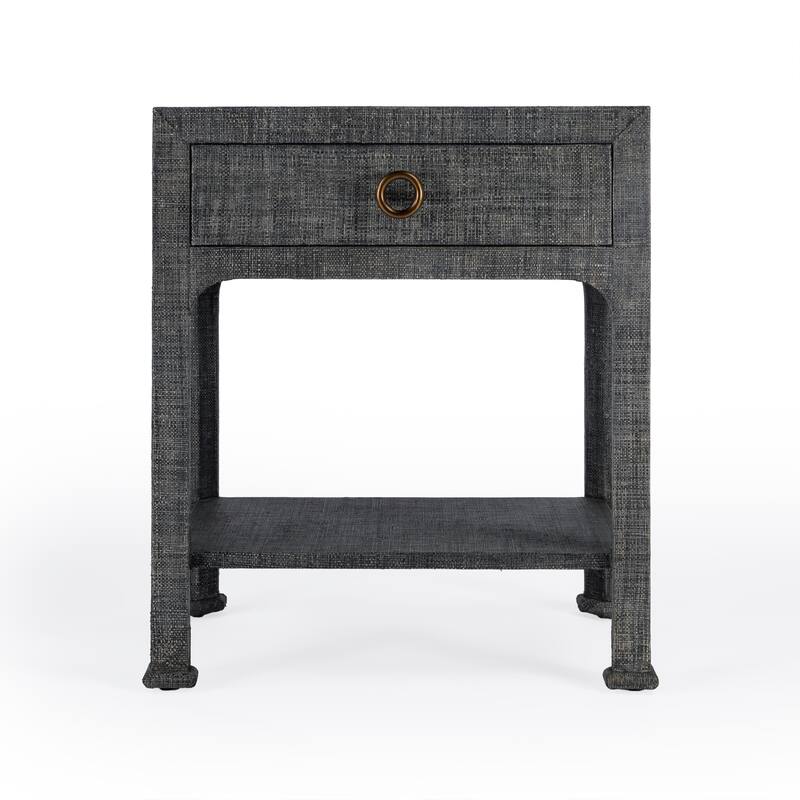 Chatham 1-Drawer Raffia Nightstand