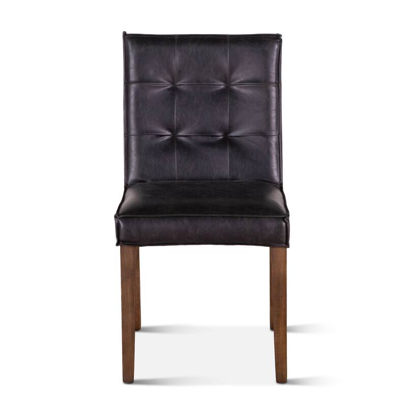 Avery Upholstered Dining Chairs, Set of 2 - Black/Dark Brown