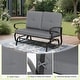 preview thumbnail 38 of 38, Nista 2 Person Outdoor Patio Glider Garden Bench Rocker Chair by Havenside Home