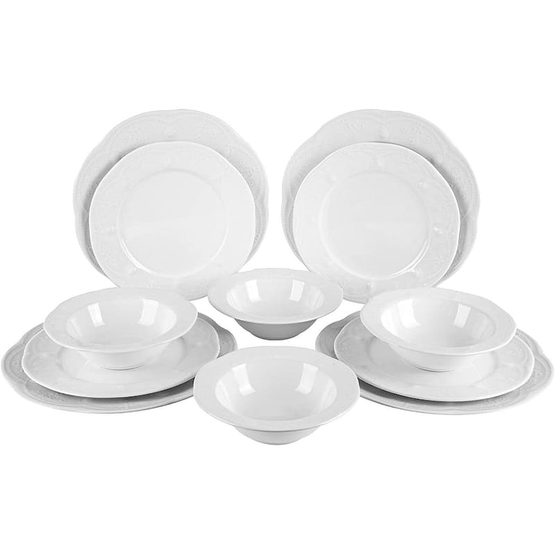 Florio 12 Pieces Dinnerware Set - White