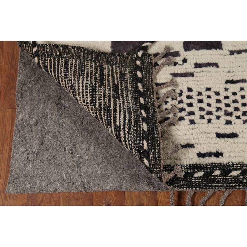 Abstract Moroccan Oriental Area Rug Handmade Contemporary Wool Carpet - 6'11"x 10'5"