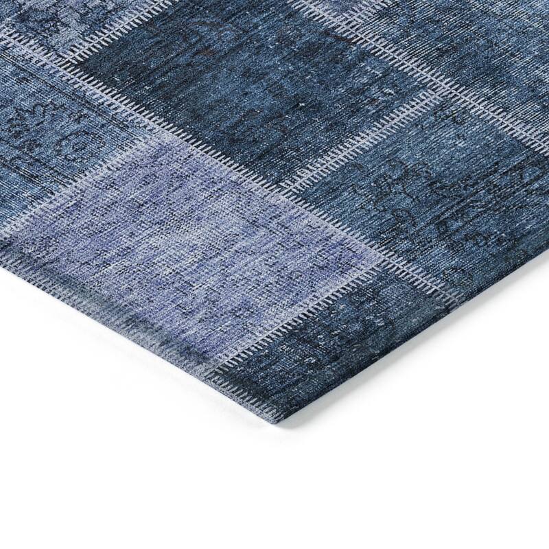 Machine Washable Indoor/ Outdoor Chantille Traditional Patchwork Rug