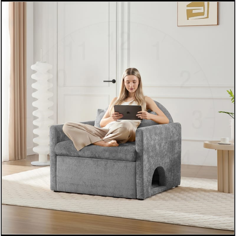 Chenille Oversized Armchair Accent Chair
