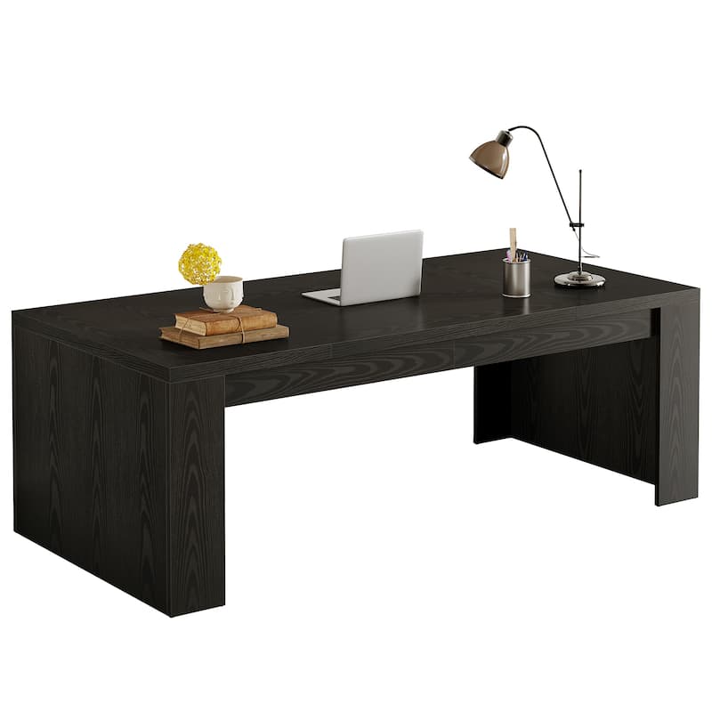 70.9" Wood Computer Desk, Executive Office Desk, Home Office Writing Workstation Business Accent Desk