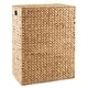 preview thumbnail 8 of 22, Large Laundry Hamper Basket w Lid and Liner Water Hyacinth