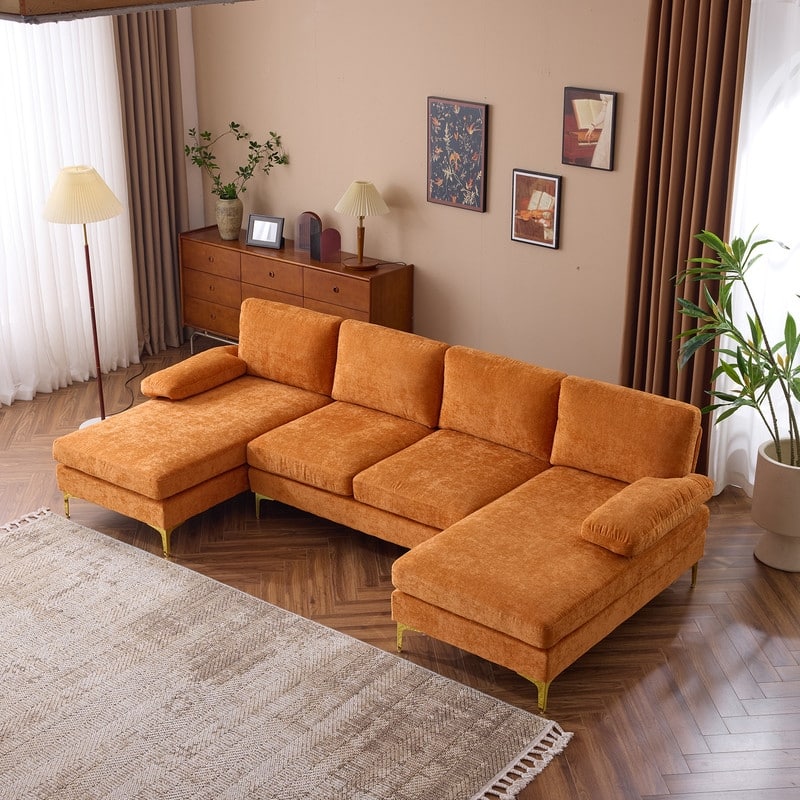 U-Shaped 4-Seat Indoor Sectional Sofa