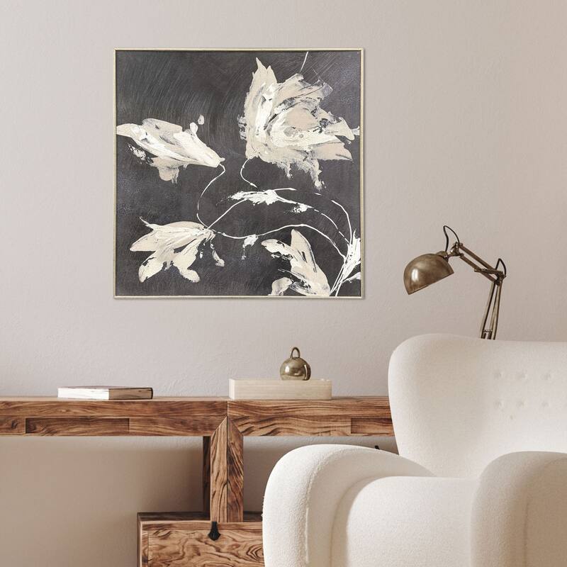 Paragon Neutral Flora II - Non-Glass Framed Art - Plastic