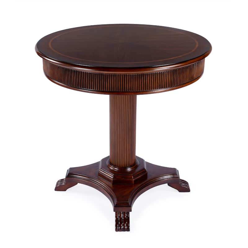 Ellsworth 36" Ribbed Pedestal Foyer Table