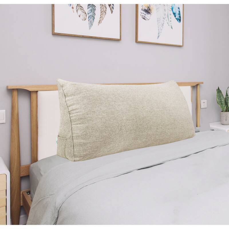 Bed Rest Reading Wedge Pillow Alternative Headboard Back Support