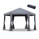 preview thumbnail 11 of 16, Outsunny 13' x 11' Hexagonal Pop Up Gazebo, Heavy Duty Outdoor Canopy Tent